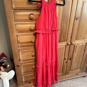 NWOT Amazon Vibrant Red Sleeveless Maxi Dress